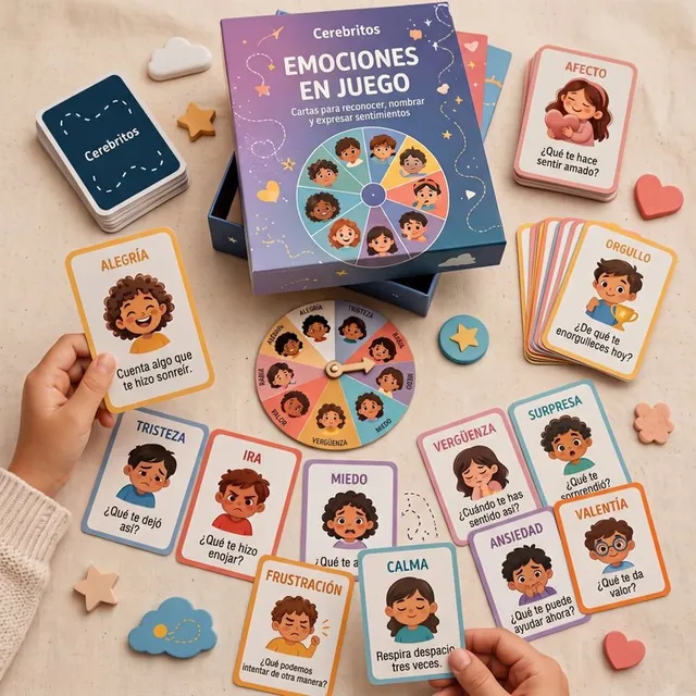 Cartas de las emociones en juego